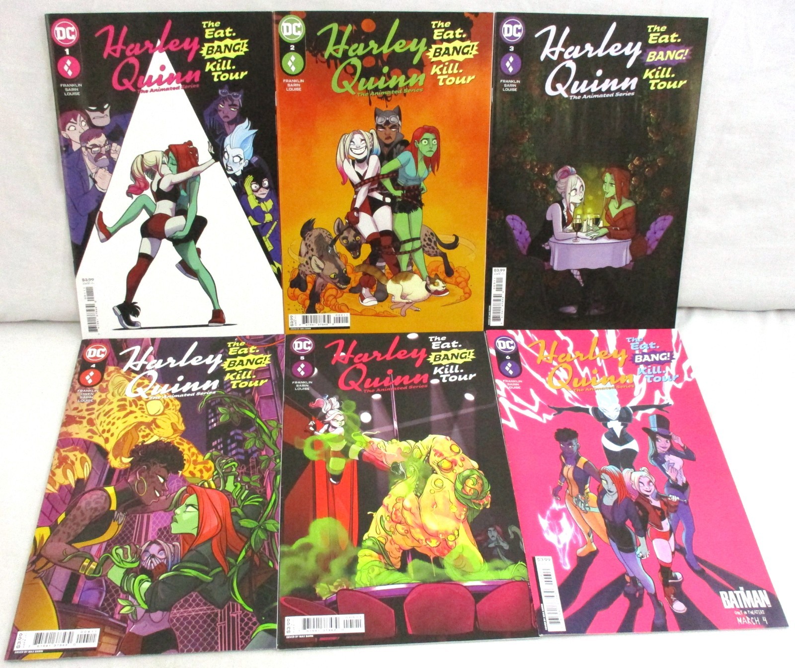 Harley Quinn Animated Series Eat Bang Kill Tour #1-6 Complete Comic Lot Full Run