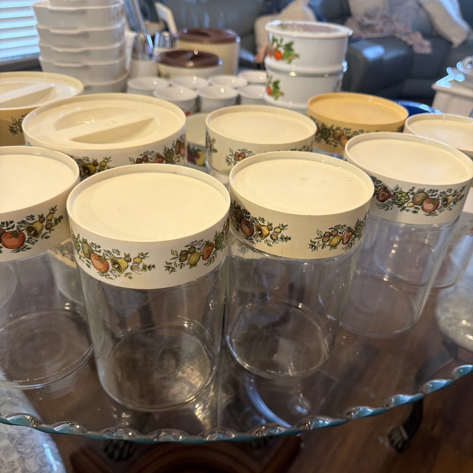 Vintage Pyrex Spice O\' Life Canister Set of 12 Glass Kitchen Storage 1970s USA