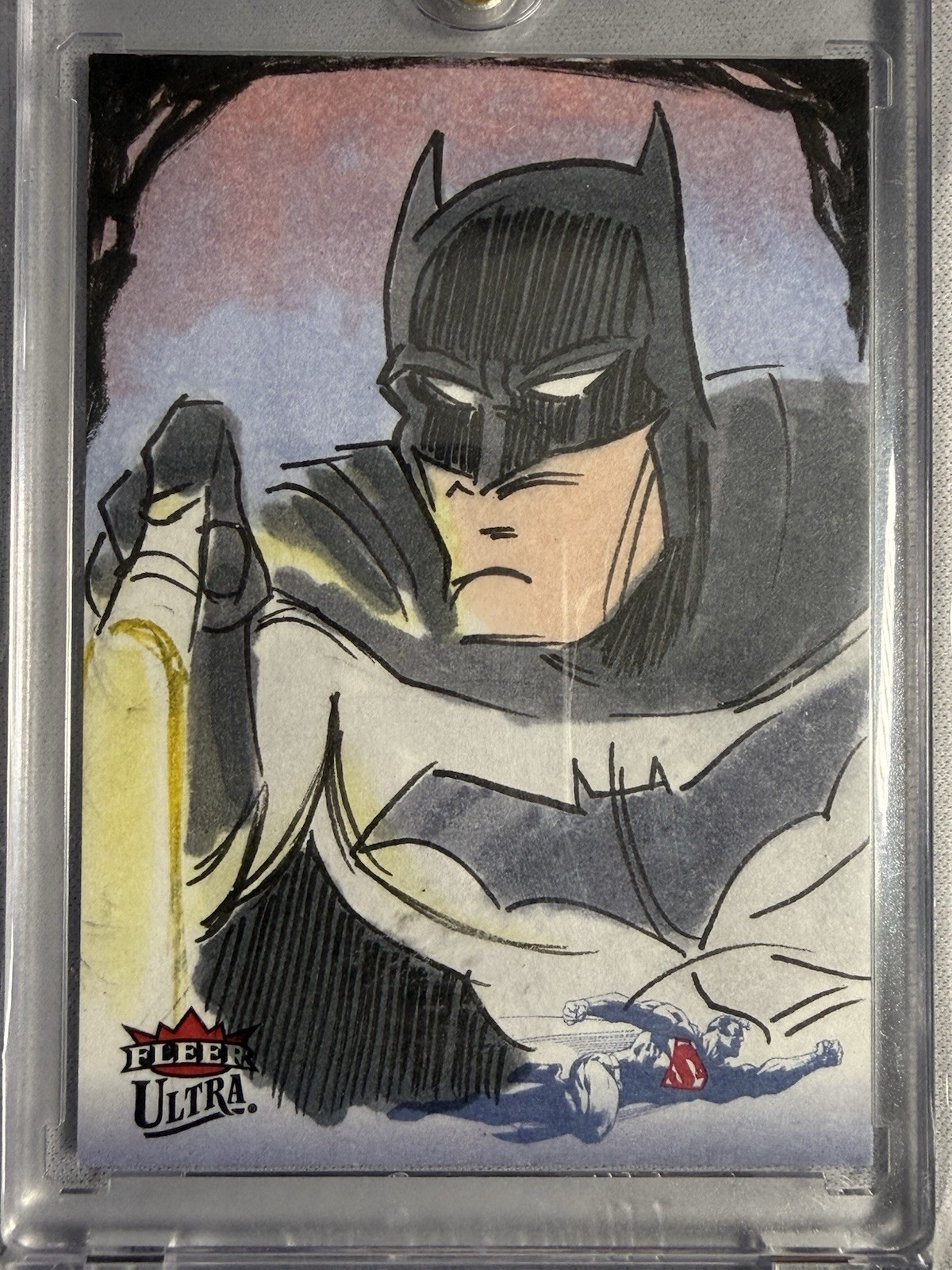 2026 Fleer Ultra Superman BATMAN Gordon Wills Sketch Card 1/1 Hand Drawn DC