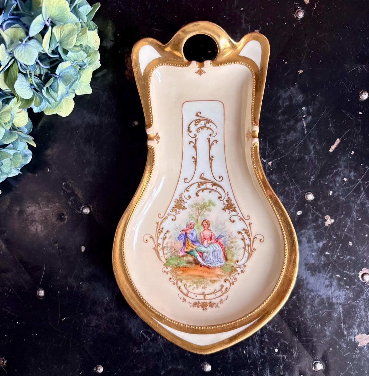 Antique Ambrosius Lamm Dresden, Germany Porcelain Dish