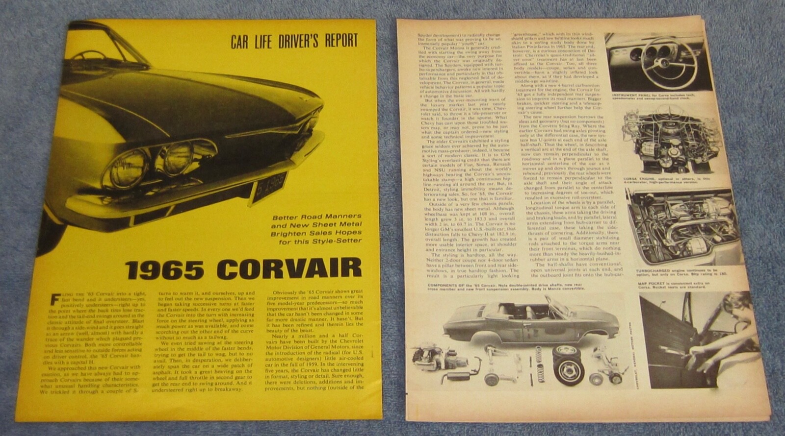 1965 Chevrolet Corvair Vintage New Car Info Article 