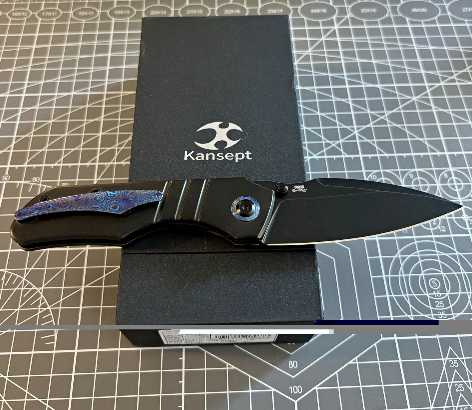 Kansept Mini Lanza K1116A2 20CV Blackwash Titanium Timascus Clip BNIB EDC