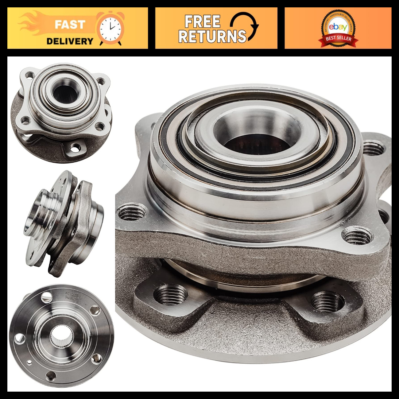 Detroit Axle - Front Wheel Bearing Hub for 2003-2007 Volvo XC90