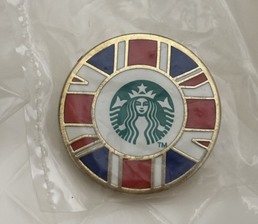 Starbucks RARE UK London 2012 Olympics Barista Pin Round