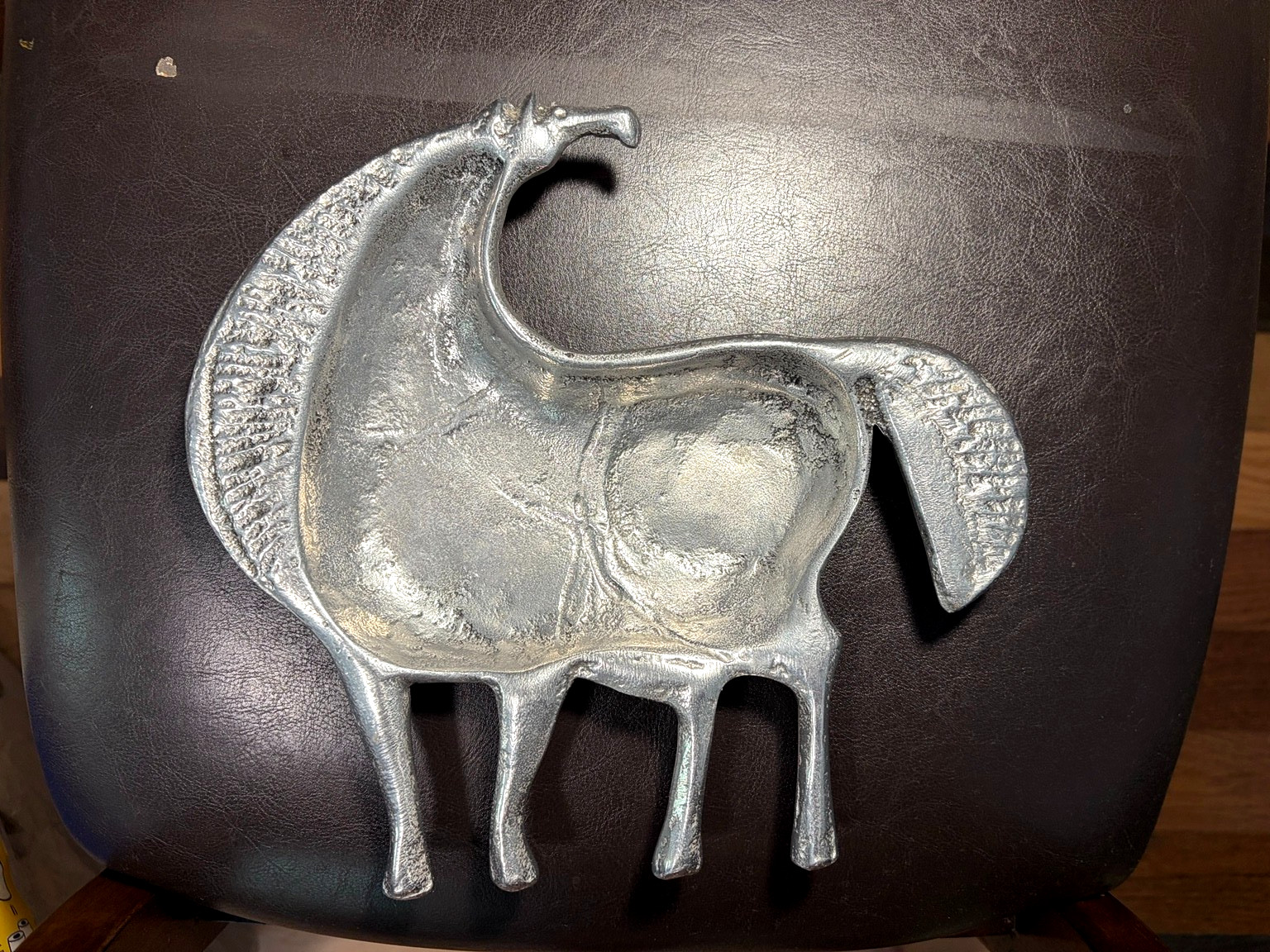 Vintage Don Drumm Cast Aluminum Horse Dish 1977 Original Metalware DecorativeArt