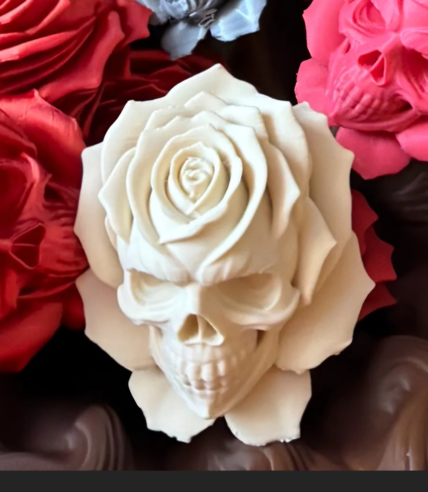 Skull Rose 3D Printed