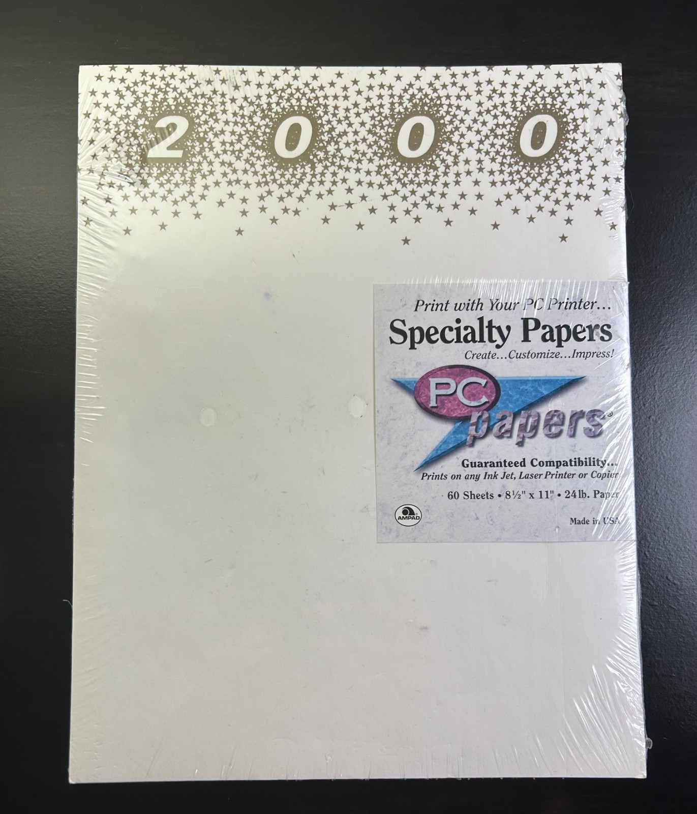 VTG 1999 Ampad PC Papers 2000 Specialty Printer Paper Y2K Millennium Sealed USA