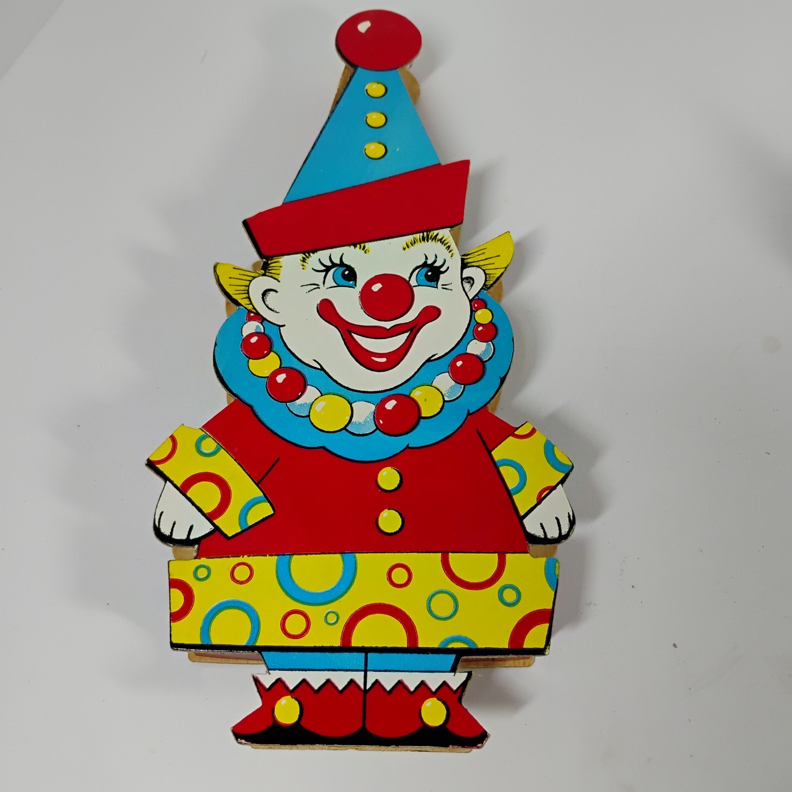 Vintage 1950s Bambi\'s Candies Die-Cut Circus Clown Candy Box Container