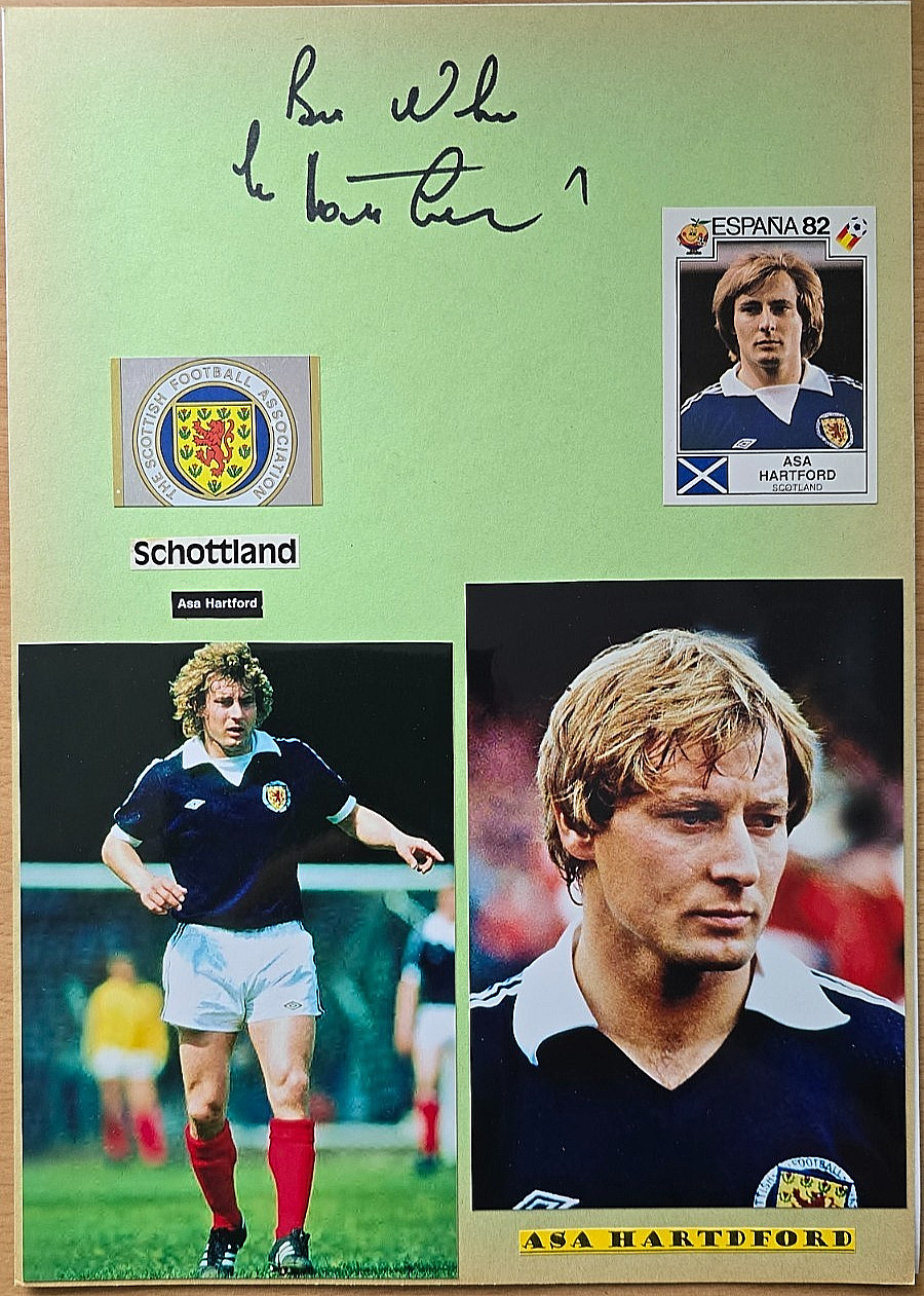 Asa Hartford, Scotland, Autograph Original