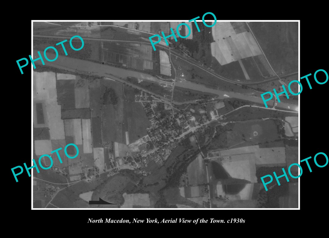 North Macedon New York Aerial View Of The Town c1930 Old Large Historic Photo
