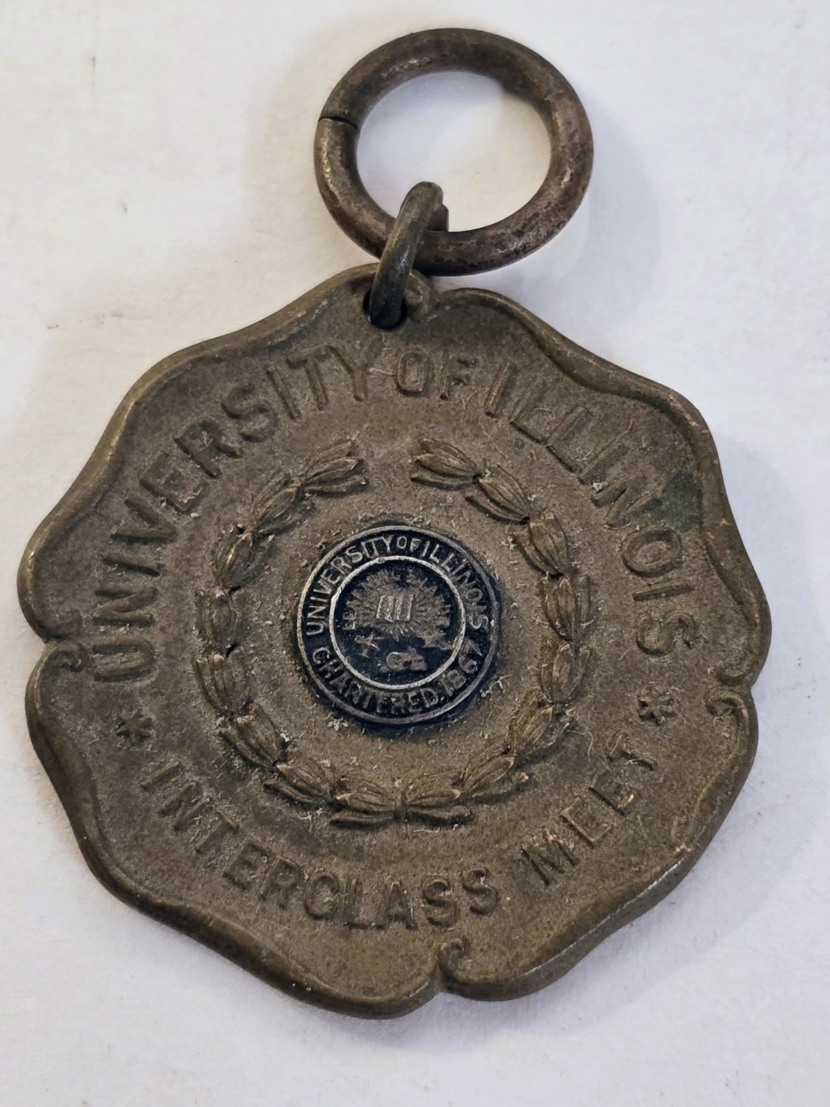 Antique 1914 University of Illinois Interclass Meet Track Medal Wm Schridde