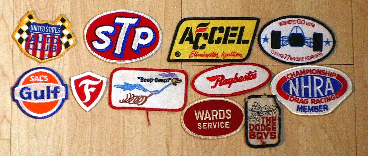 vintage auto shop mechanic car race patches lot 11 patches