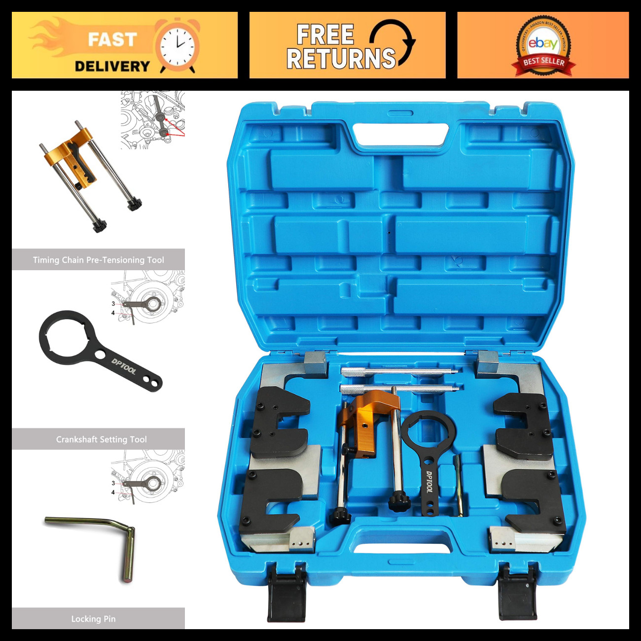 DPTOOL Camshaft Alignment Timing Tool Kit for BMW S63 S63B44O0 S63B44T0