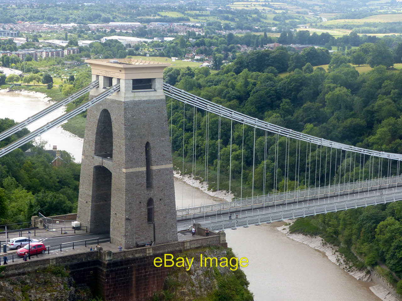 Photo 6x4 Clifton Suspension Bridge, East Tower The view from the top flo c2017