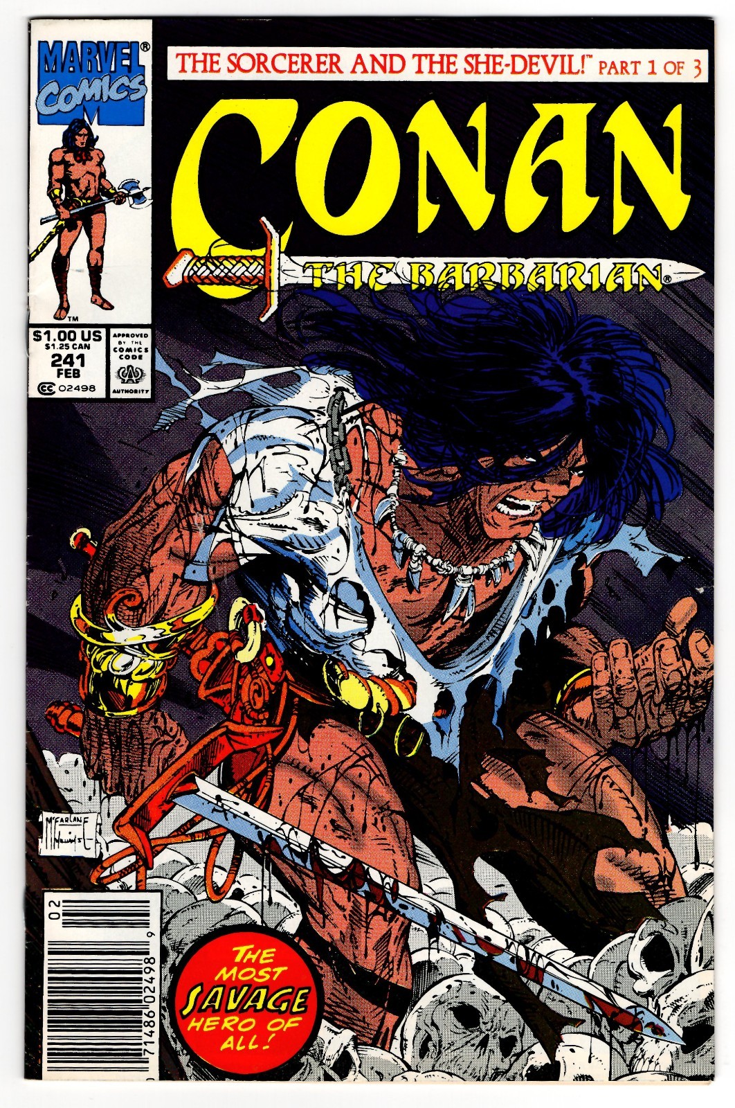 Conan #241 6.0 FN Newsstand Scarce McFarlance HTF
