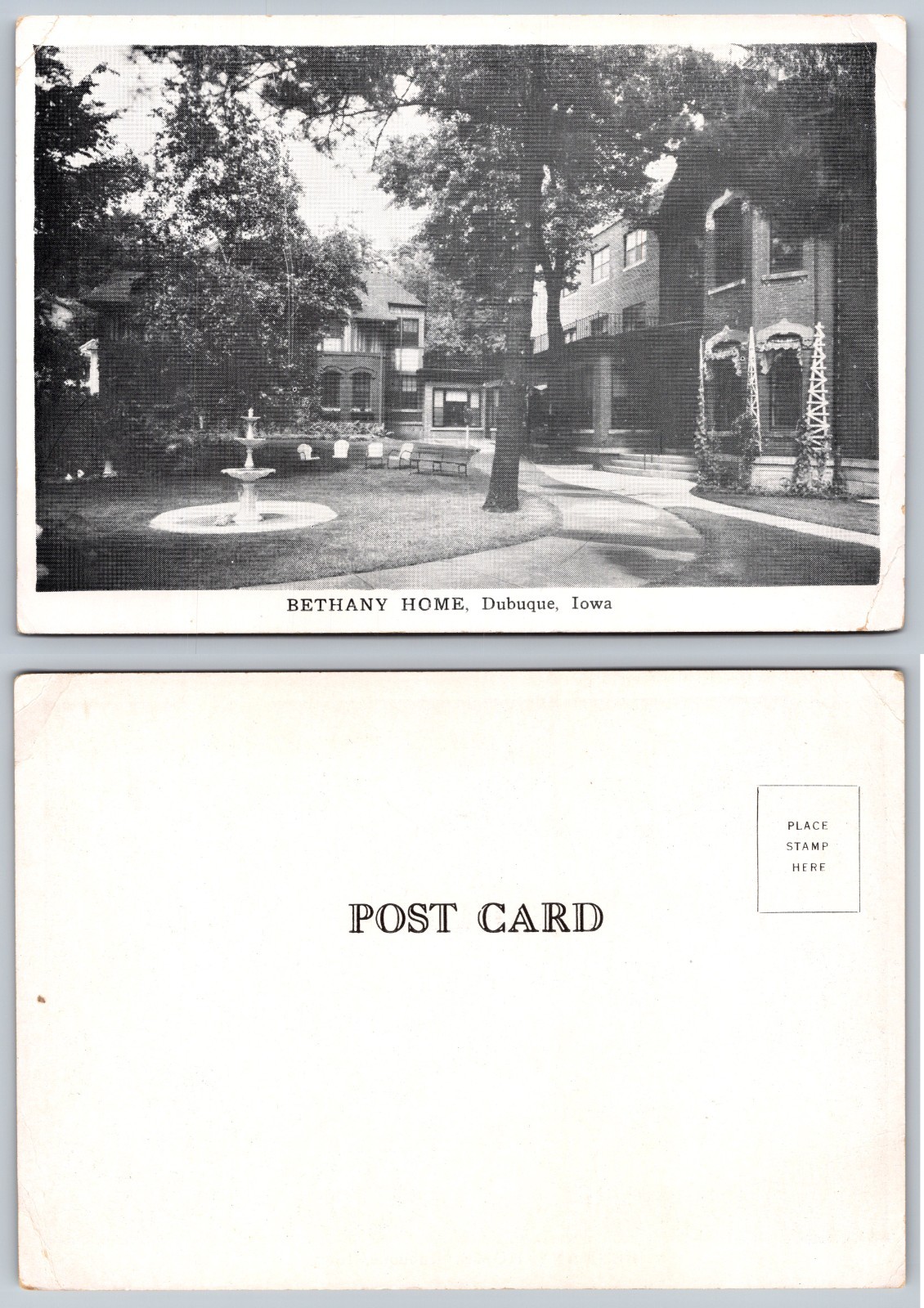 Continental Bethany Home Dubuque Iowa Postcard