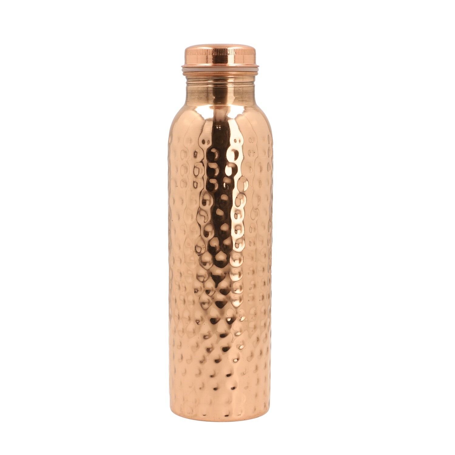 *SHIPS FROM USA* Pure Copper Water Bottle Handmade-Hammered Finish Ayurvedic