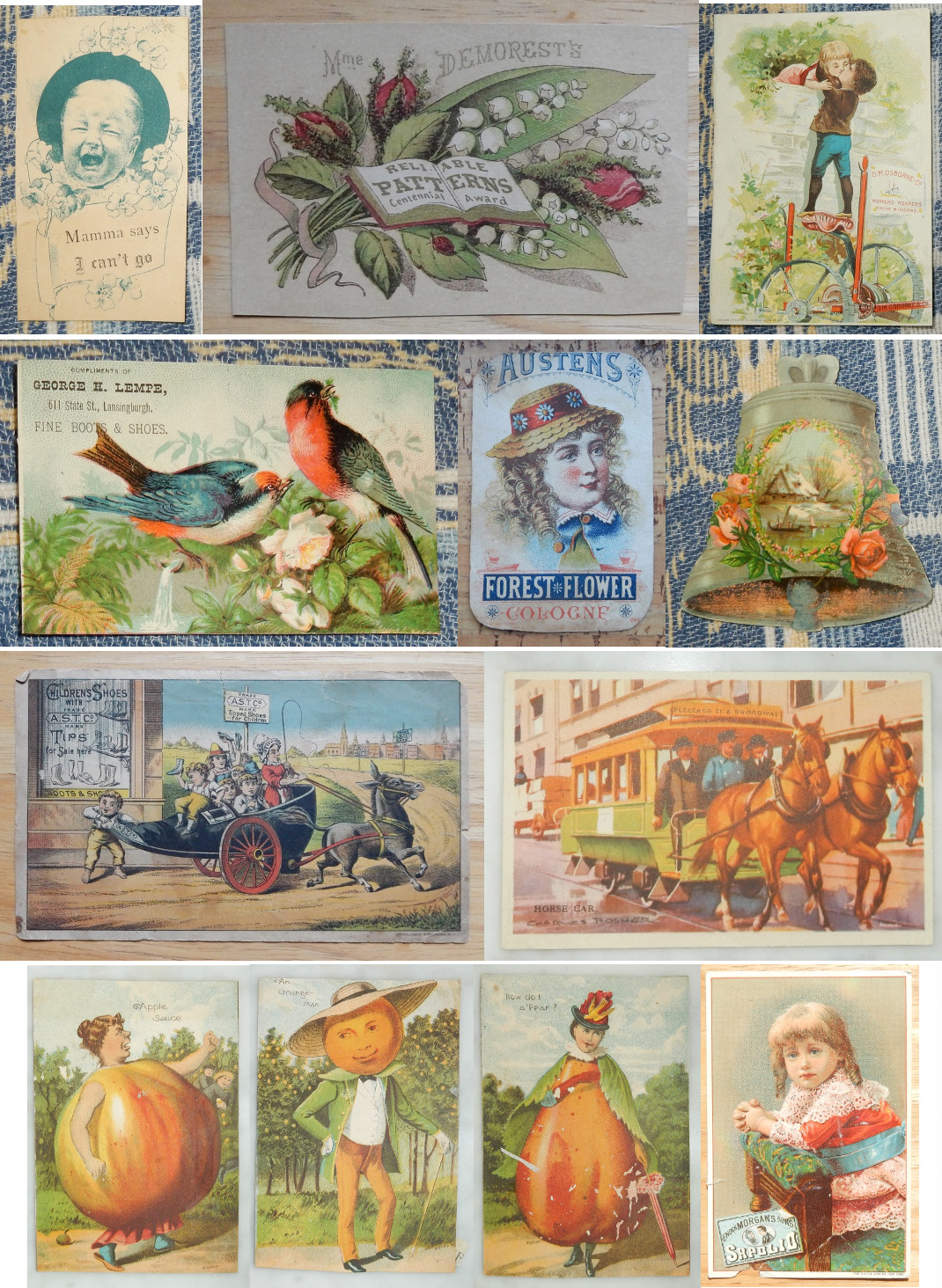 Set of 12 Misc. Vintage Advertising Cards