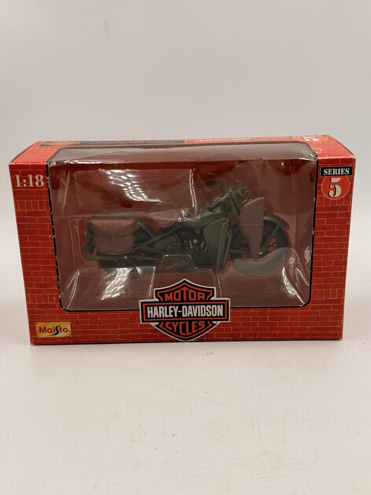 Harley Davidson Maisto 1:18 Motorcycle 1942 WLA Flat Heat Series 5