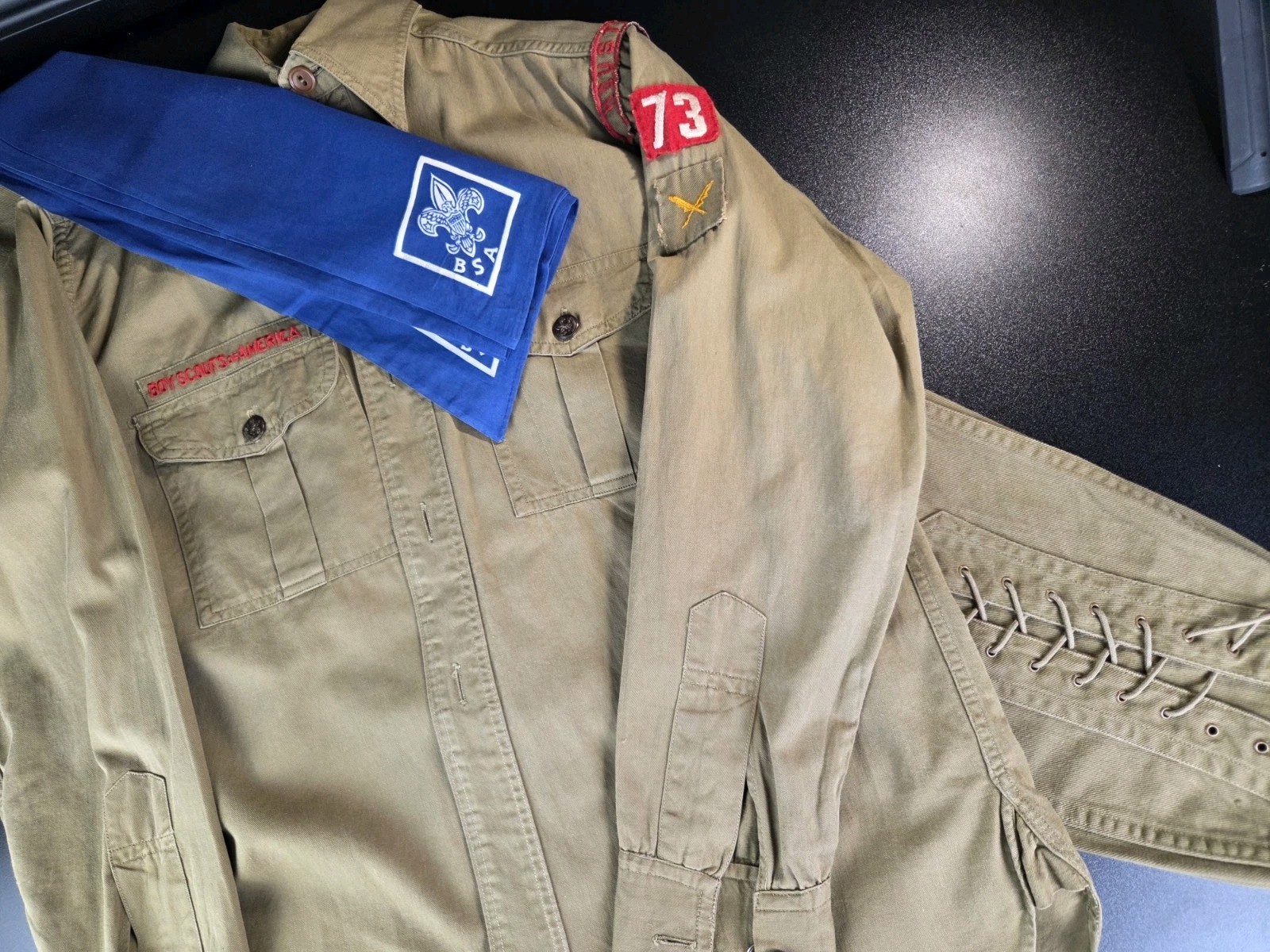 Vintage Boy Scouts of America Uniform Sweet-Orr Houston Troop 73 Shirt Pants +