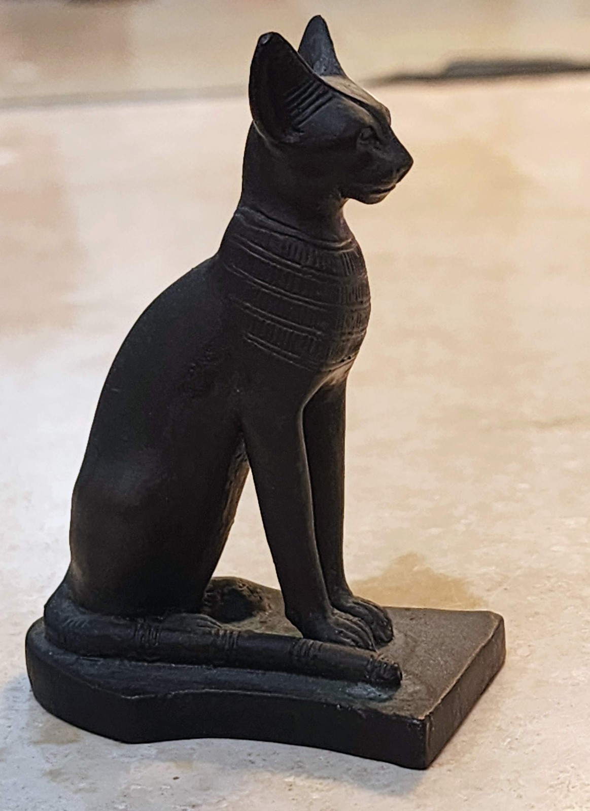 Vintage MMA Metropolitan Museum Art Egyptian Bastet Cat Bronze Statue Figurine