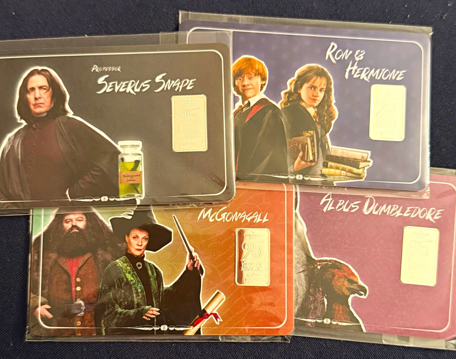 Royal Canadian Mint Harry Potter 25 Years of Magic Gold Bar Collector Card Set