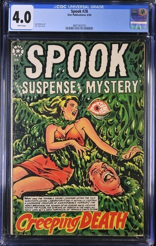 SPOOK #28 - CGC 4.0 - (Star, 1954) - L.B. COLE  - Good Girl Art - WHITE pages
