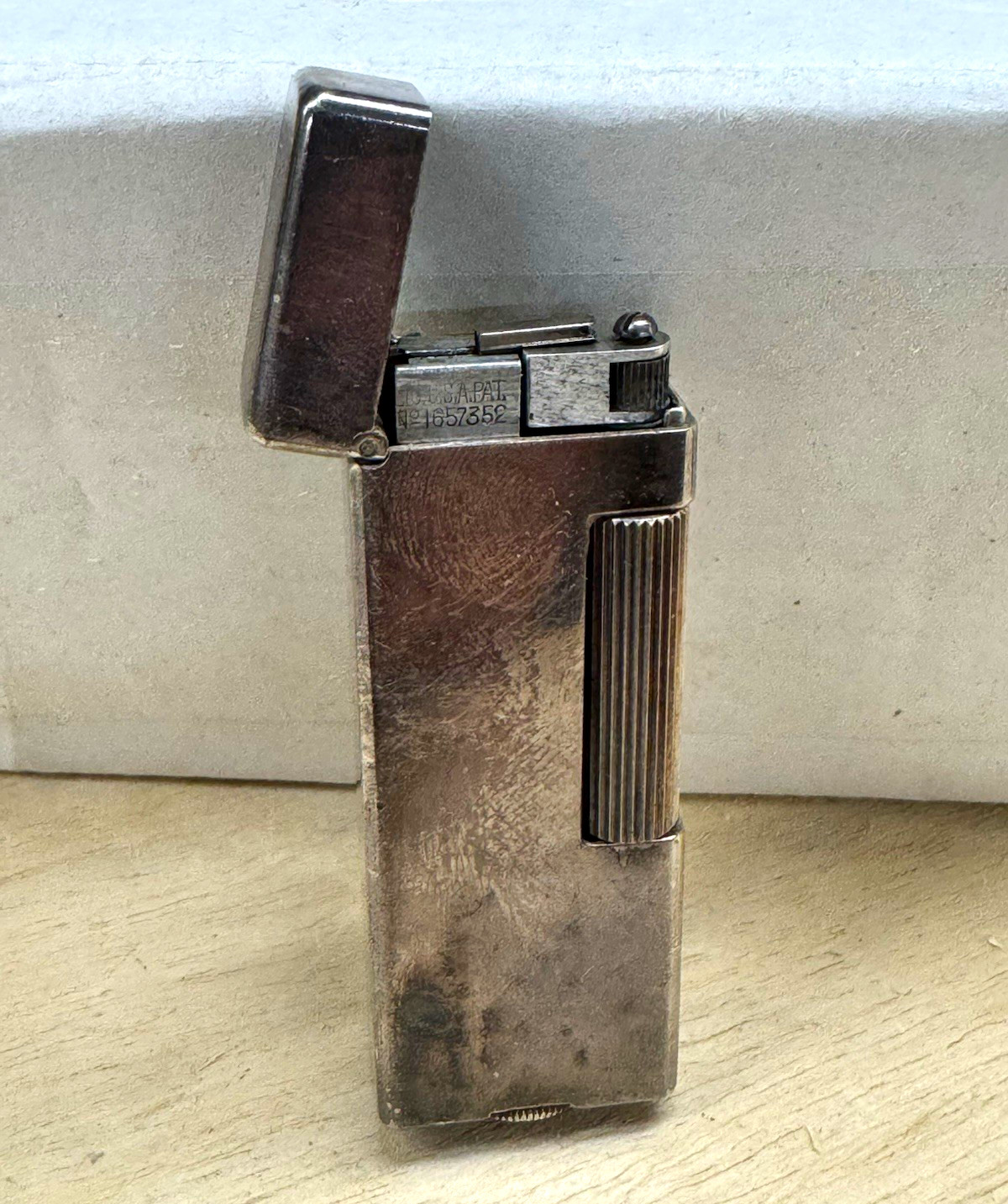 Vintage Alfred Dunhill Rollalite Petrol Lighter Swiss Made Pat 2102108