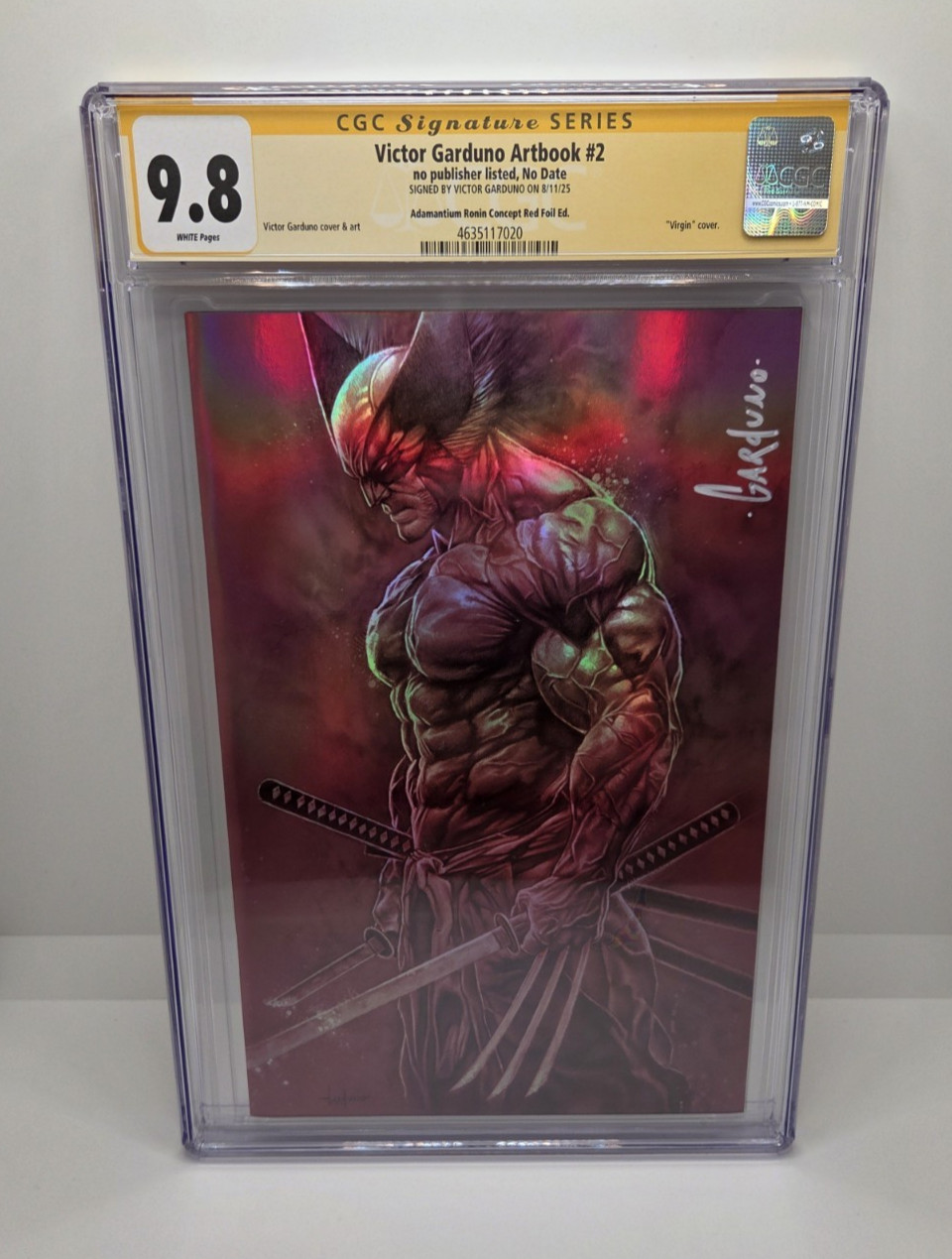 Victor Garduno Artbook 2 CGC 9.8 Wolverine Adamantium Ronin RED FOIL Signed NM/M