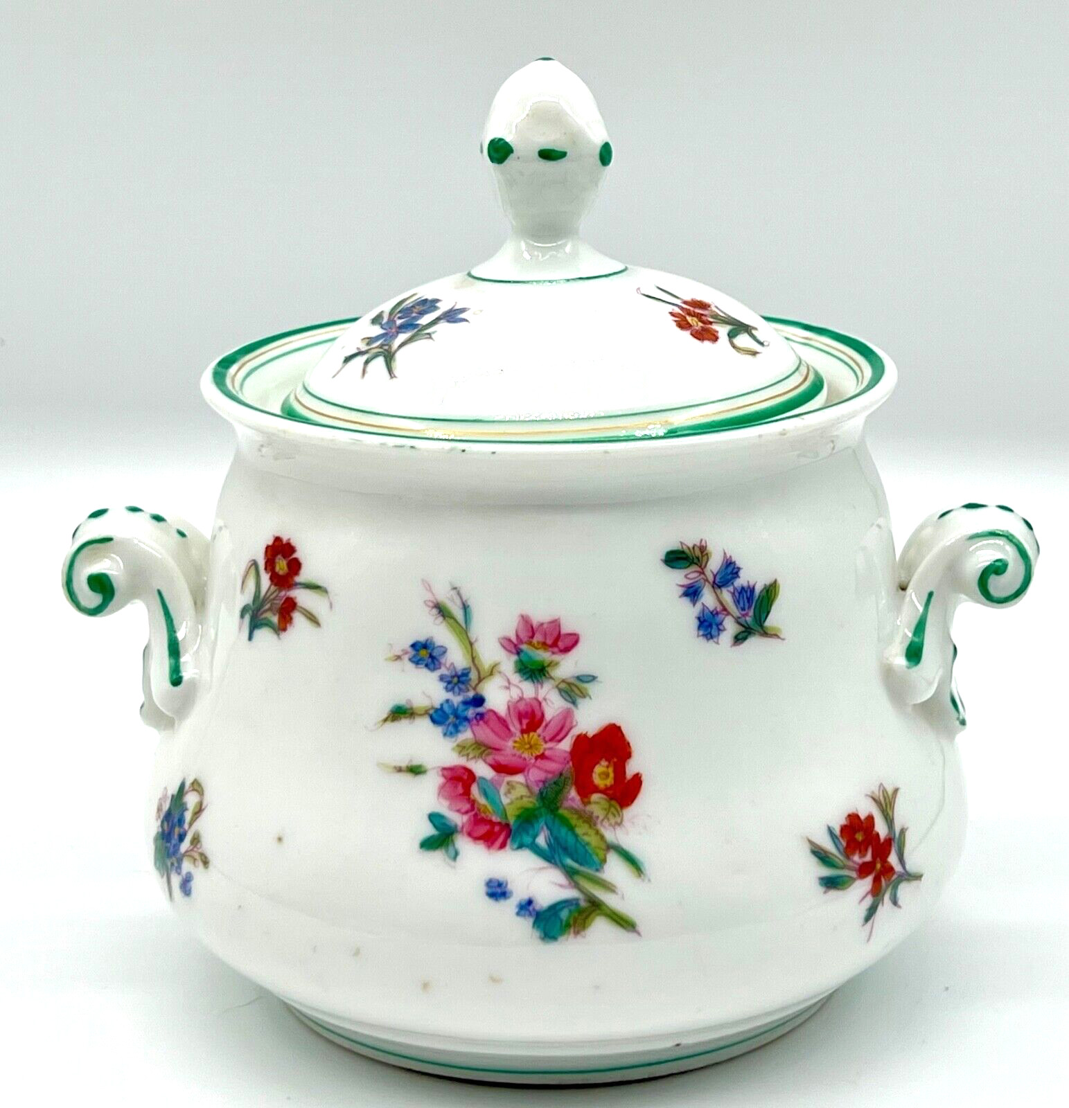ANTIQUE GINORI LARGE SUGAR BOWL, MANIFATTURA GINORI PRESSO DOCCIA FIRENZE