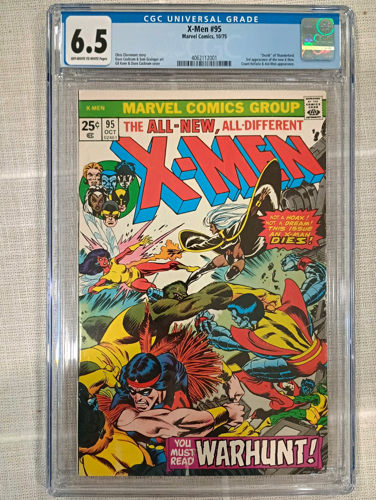 X-Men 95 1975 CGC 6.5 3rd appearance of Nightcrawler, Storm, Colossus 