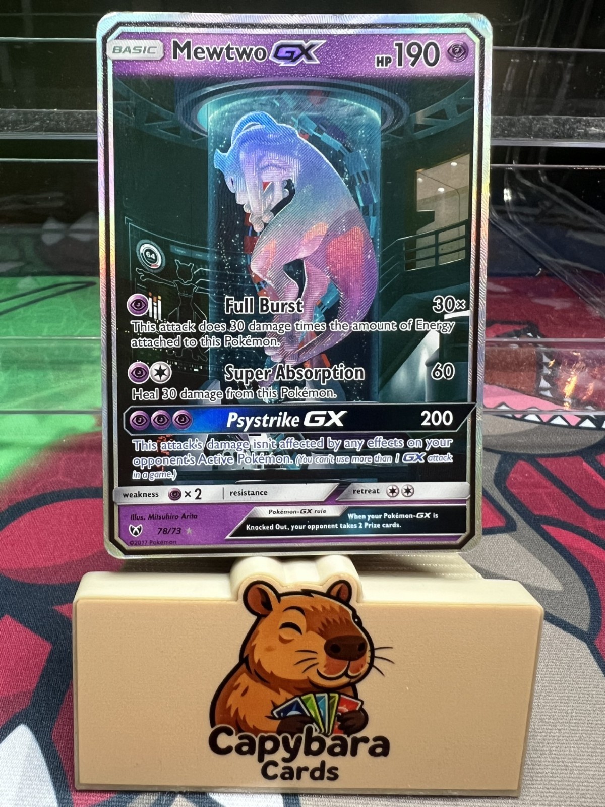 Mewtwo GX 78/73 - Shining Legends -  Secret Rare Holo Pokémon Card