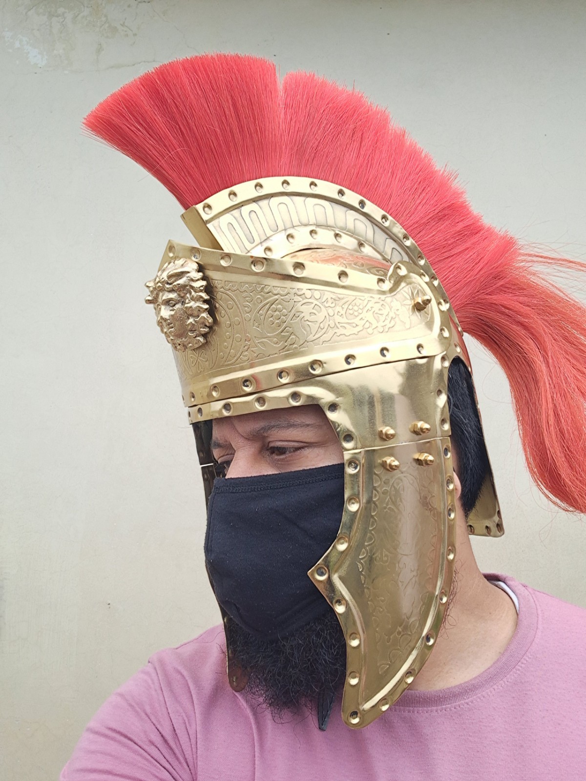 Praetorian Guard Helmet Roman Armor- Halloween Costume Cosplay Prop Replica LARP