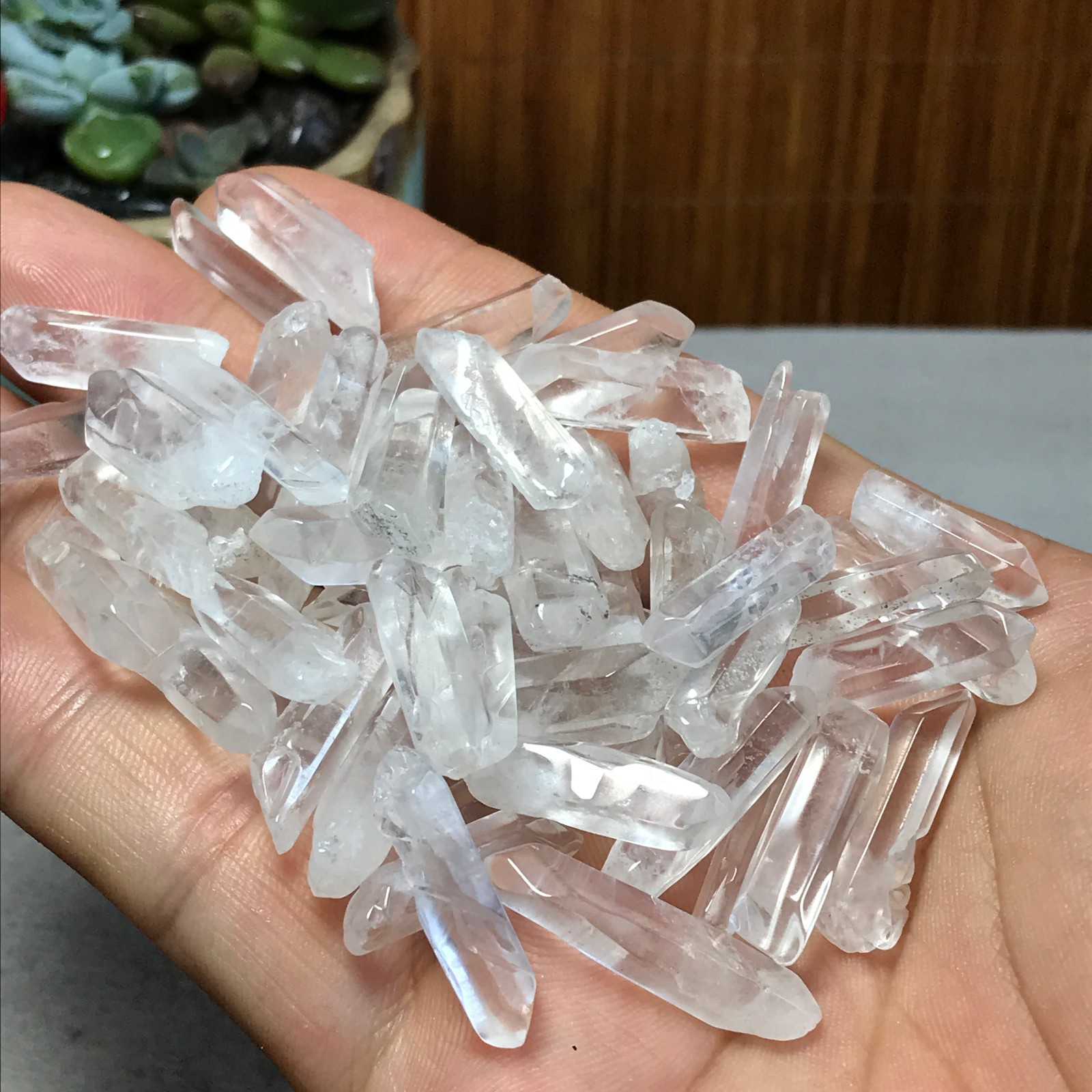 56Pcs Natural clear white quartz Crystal gemstone Specimen 82g A6911