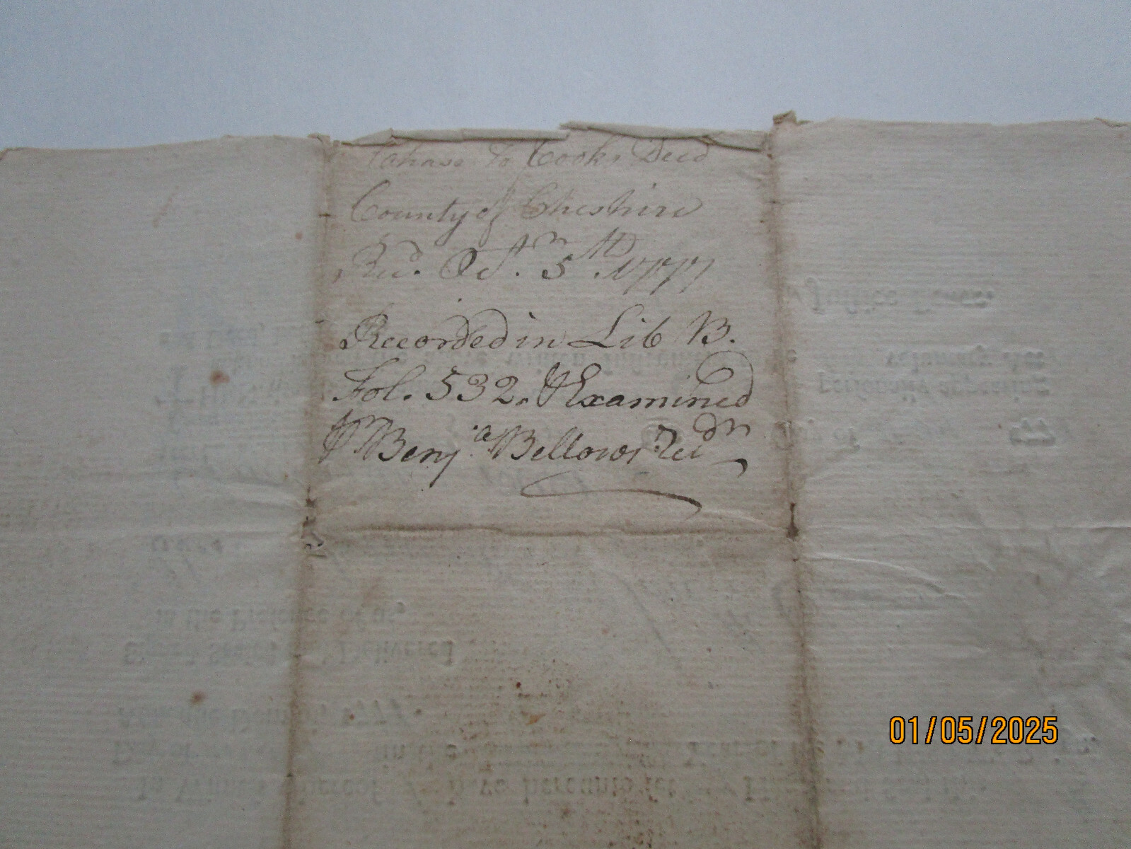 JOSIAH COOK ALSTEAD NH 50 ACRES MAY 5 1777 ELEAS BREWER AMAGIAH G JOHTHAN CHASE