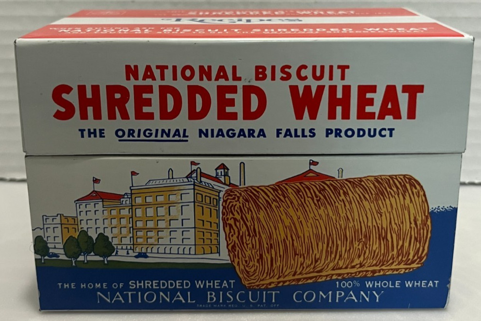 Vintage 1973 Nabisco Shredded Wheat Recipe File Box 58 Cards Advertising