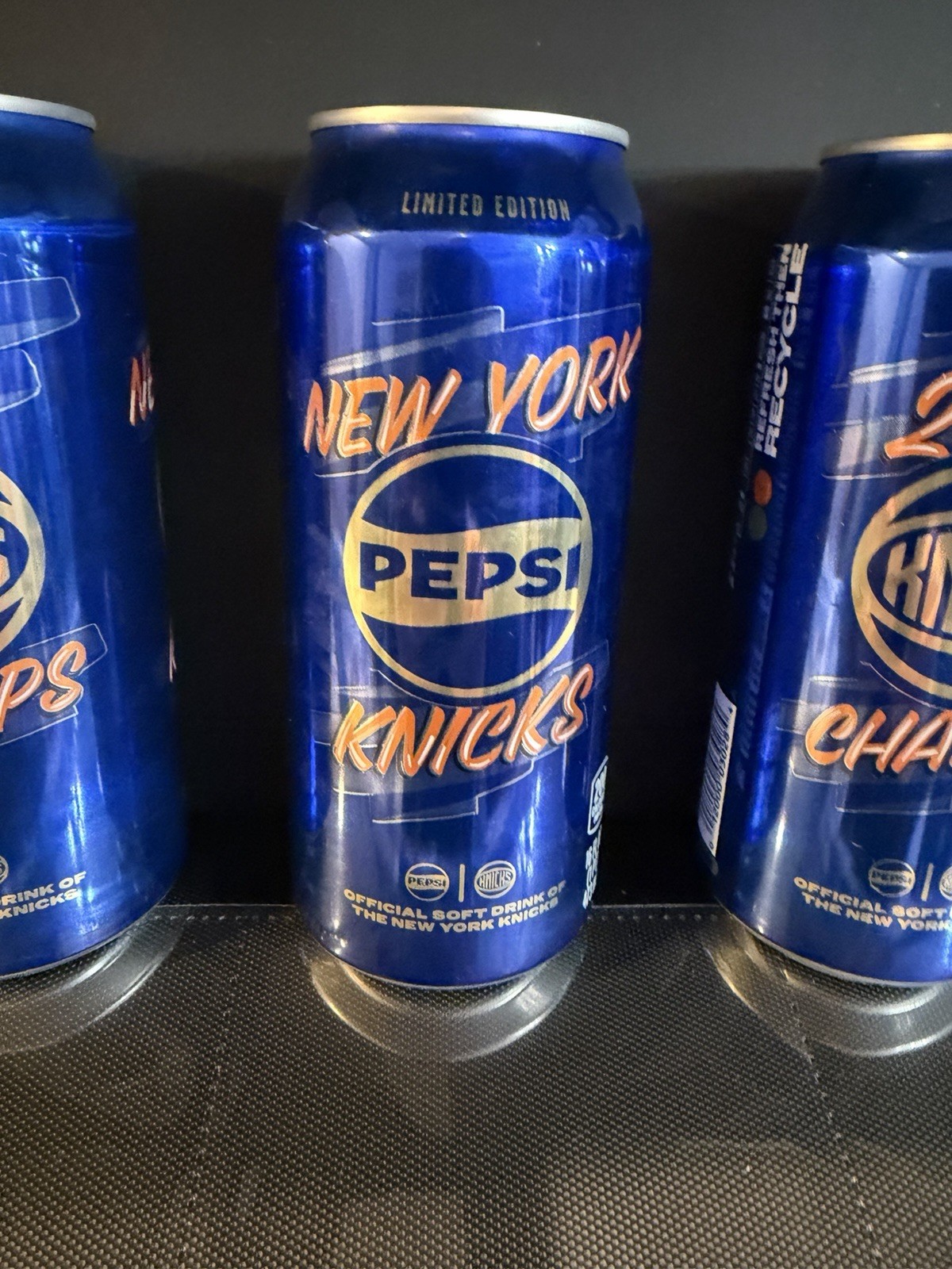 Pepsi 2026 New York Knicks Champs Limited Edition 2 Sided  Cans Set of 3 🔥🔥
