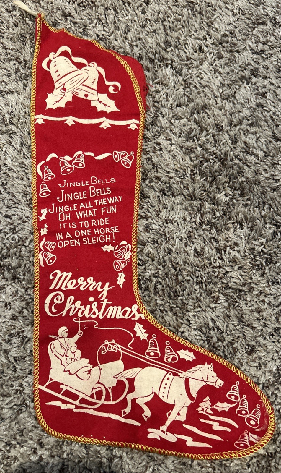Vintage 1940s Christmas Santa Sleigh 