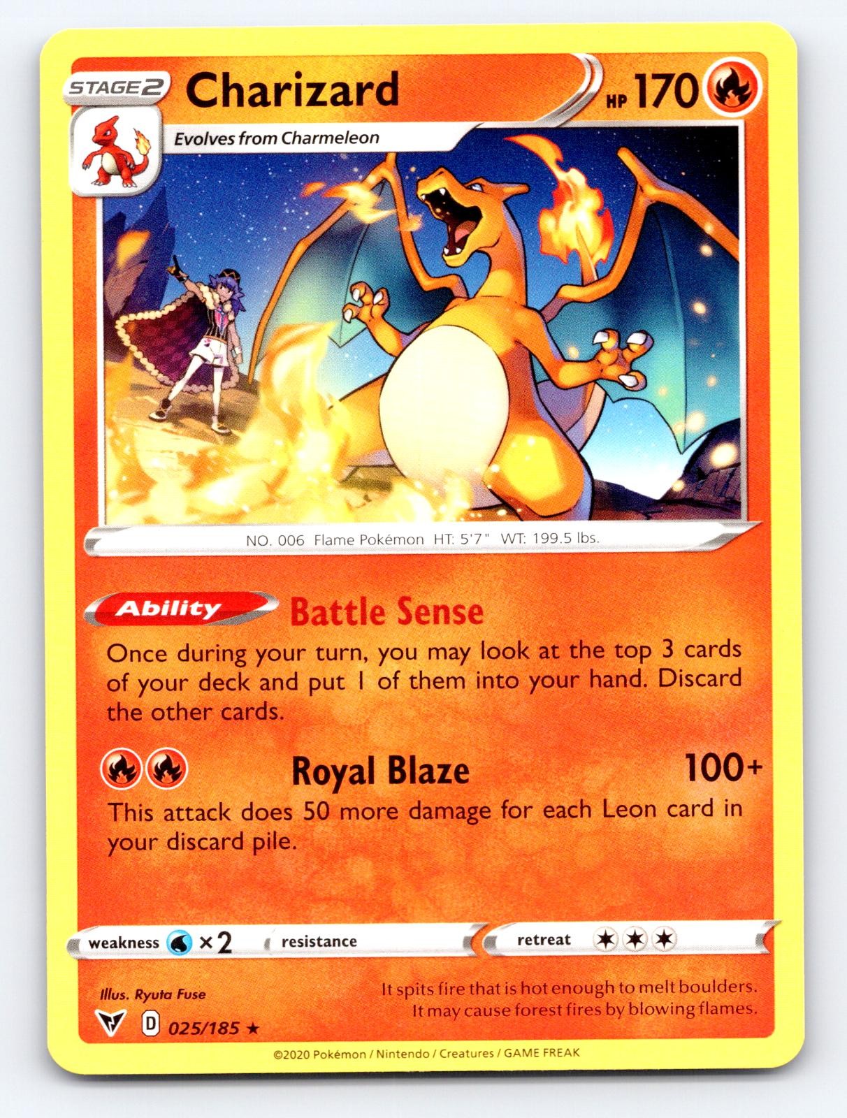 Charizard 025/185 Rare Vivid Voltage Pokemon Lightly Played