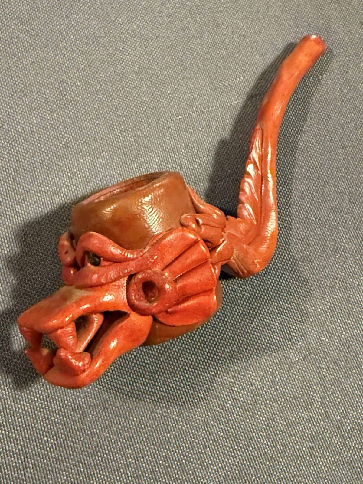 Vintage Red Dragon Clay Pipe unused old stock