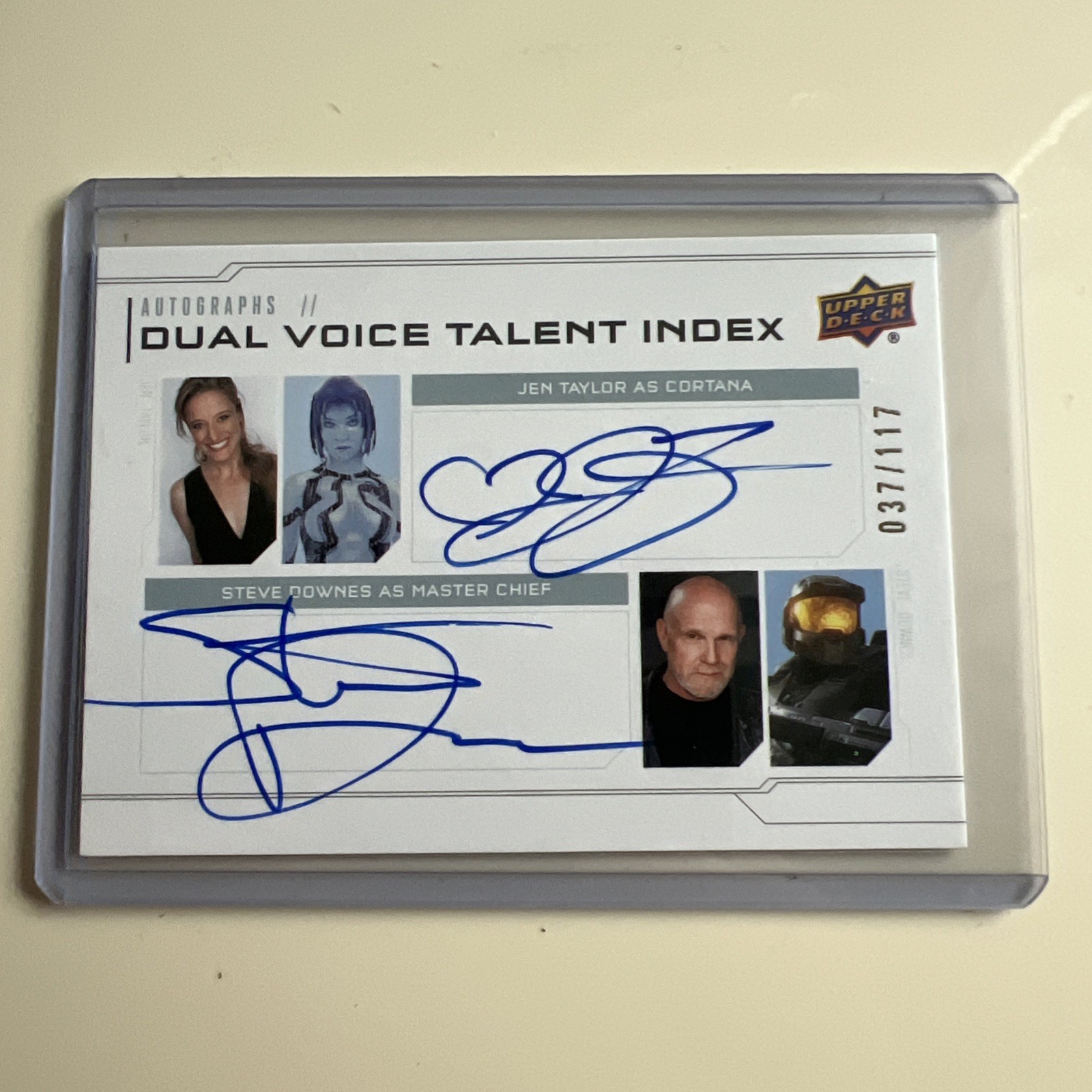 2024 UD Halo Legacy Collection Steve Downes Jen Taylor Dual Auto 37/117 #DV-TD