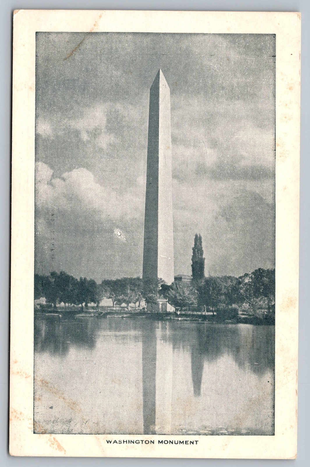 Private Post Card Washington Monument  Biew From Across Water c1900 Unposted