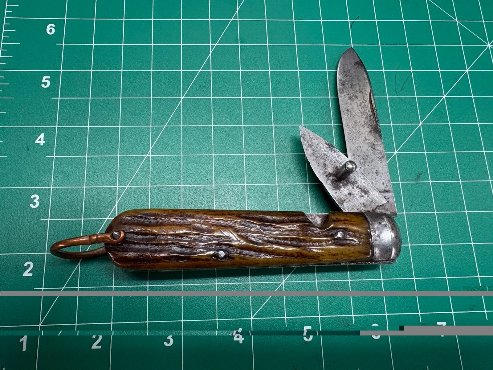 Antique Rawson Brothers Massive 2 Blade Stag Knife