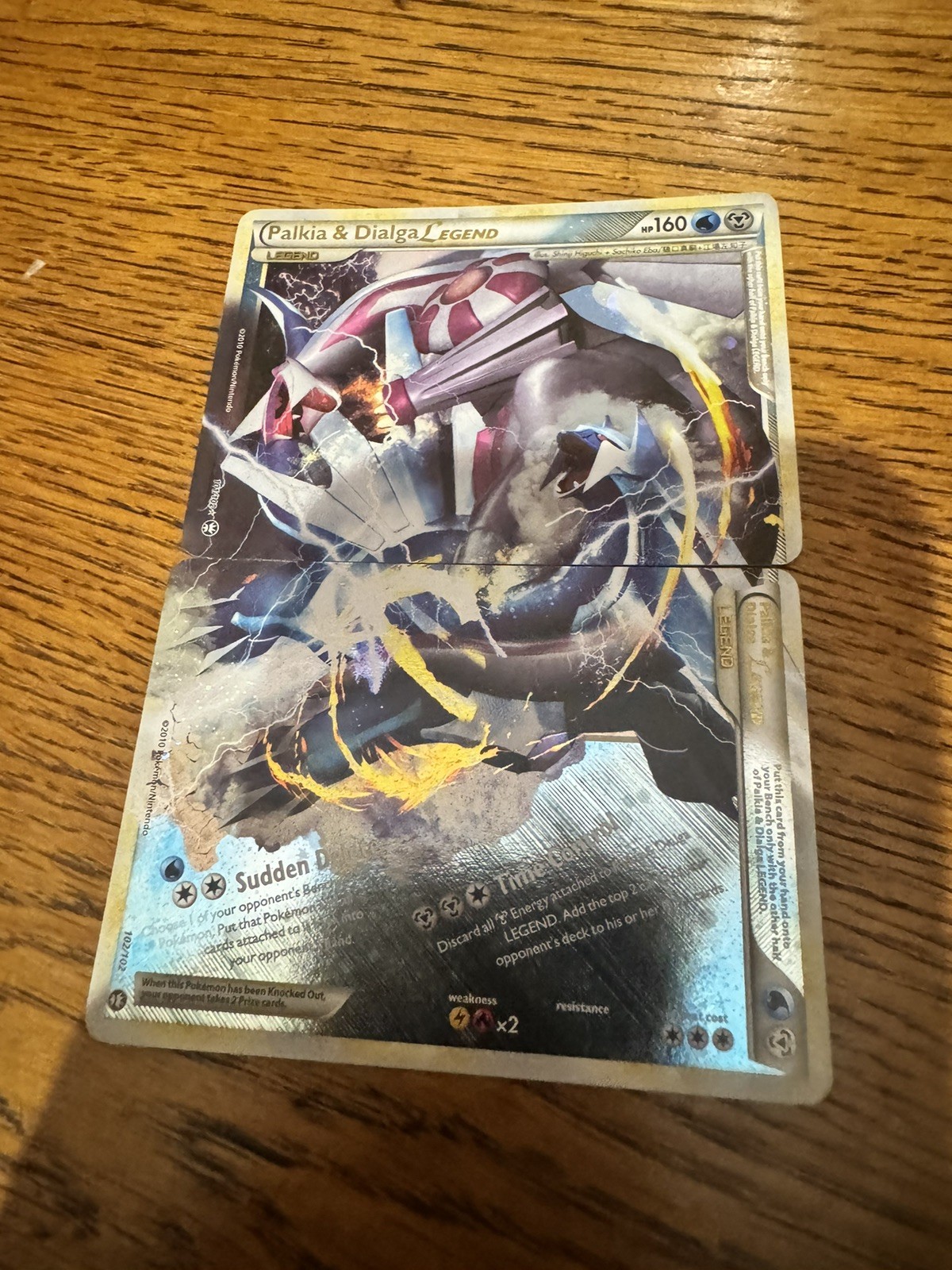 Pokémon TCG Palkia Dialga Legend Top/Bottom Holo Ultra Rare Card NM 101 102 