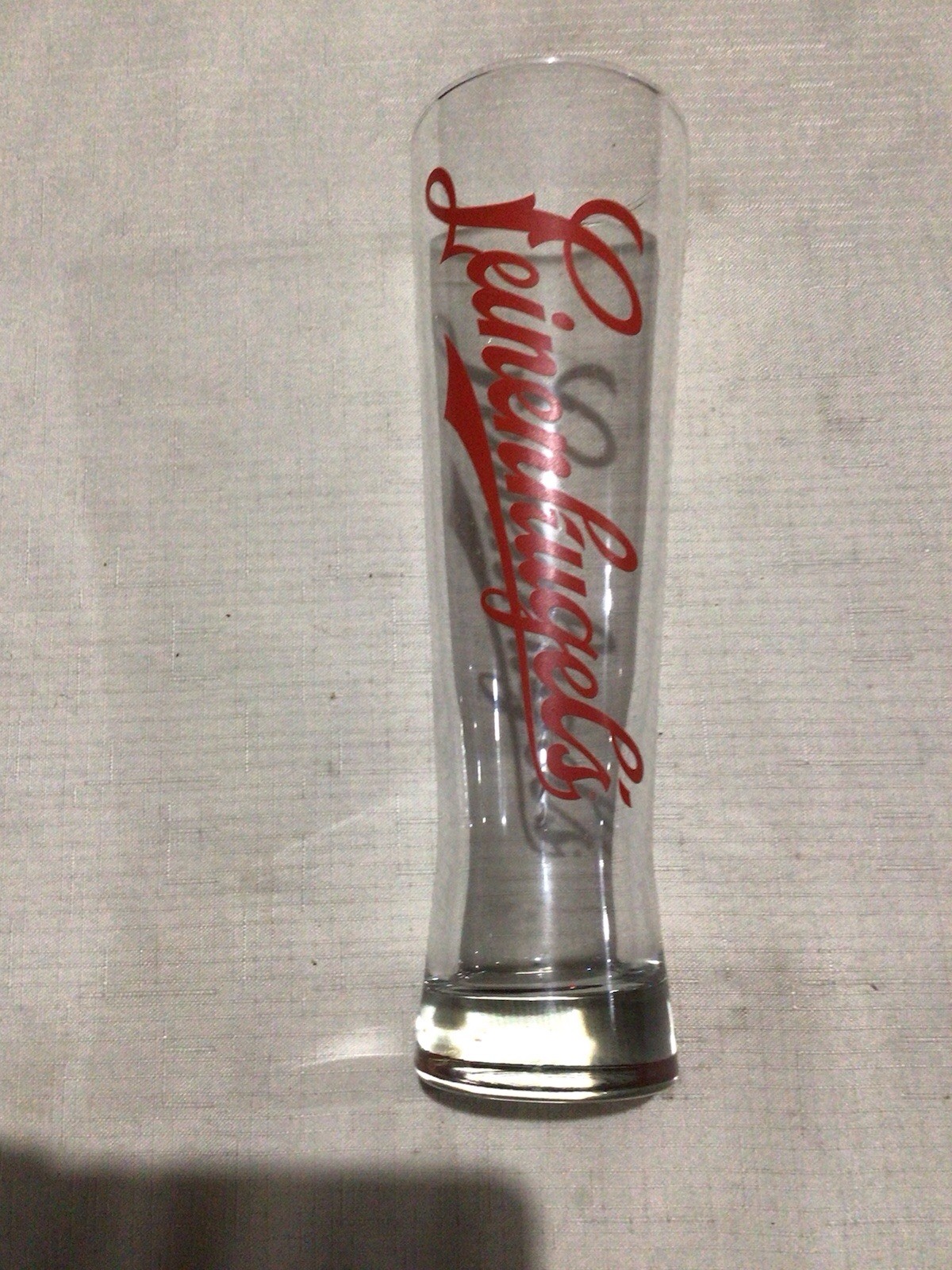 Leinenkugel’s 16oz Pilsner Beer Glass 8.75” Red Script Logo 10” Tall