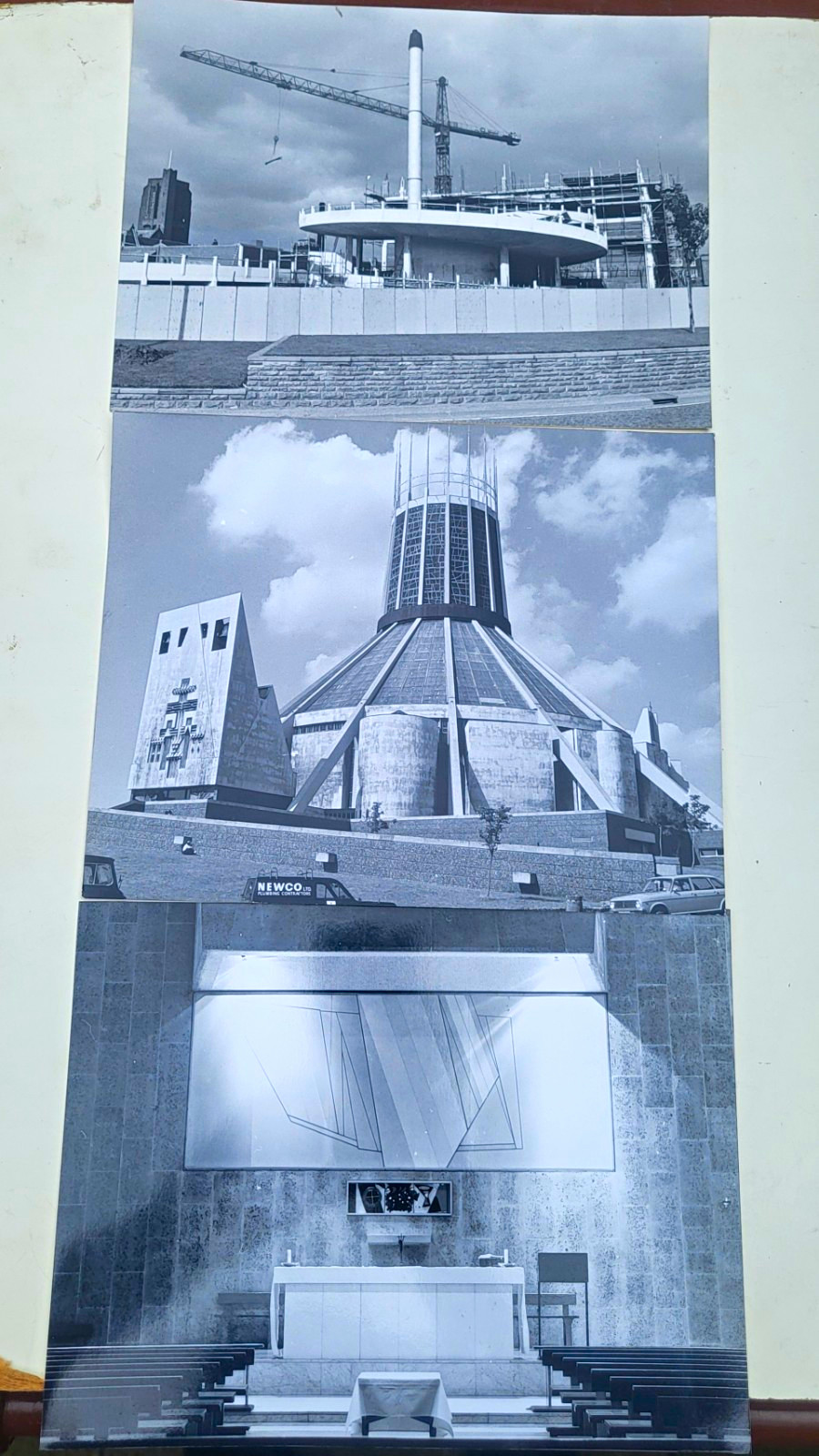  Vintage 1970s Liverpool Metropolitan Cathedral Photos Modernist Architecture 