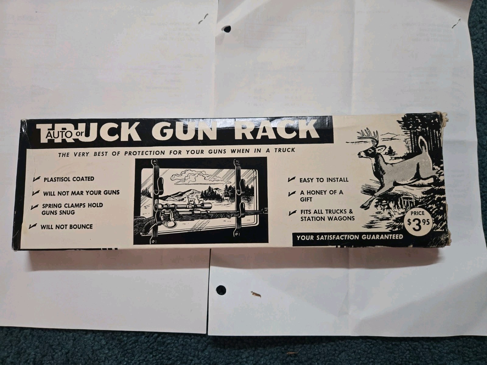 Vintage 1960s  San Angelo Die Casting MFG Co Truck Gun Rack No. 60 NOS Unopened 