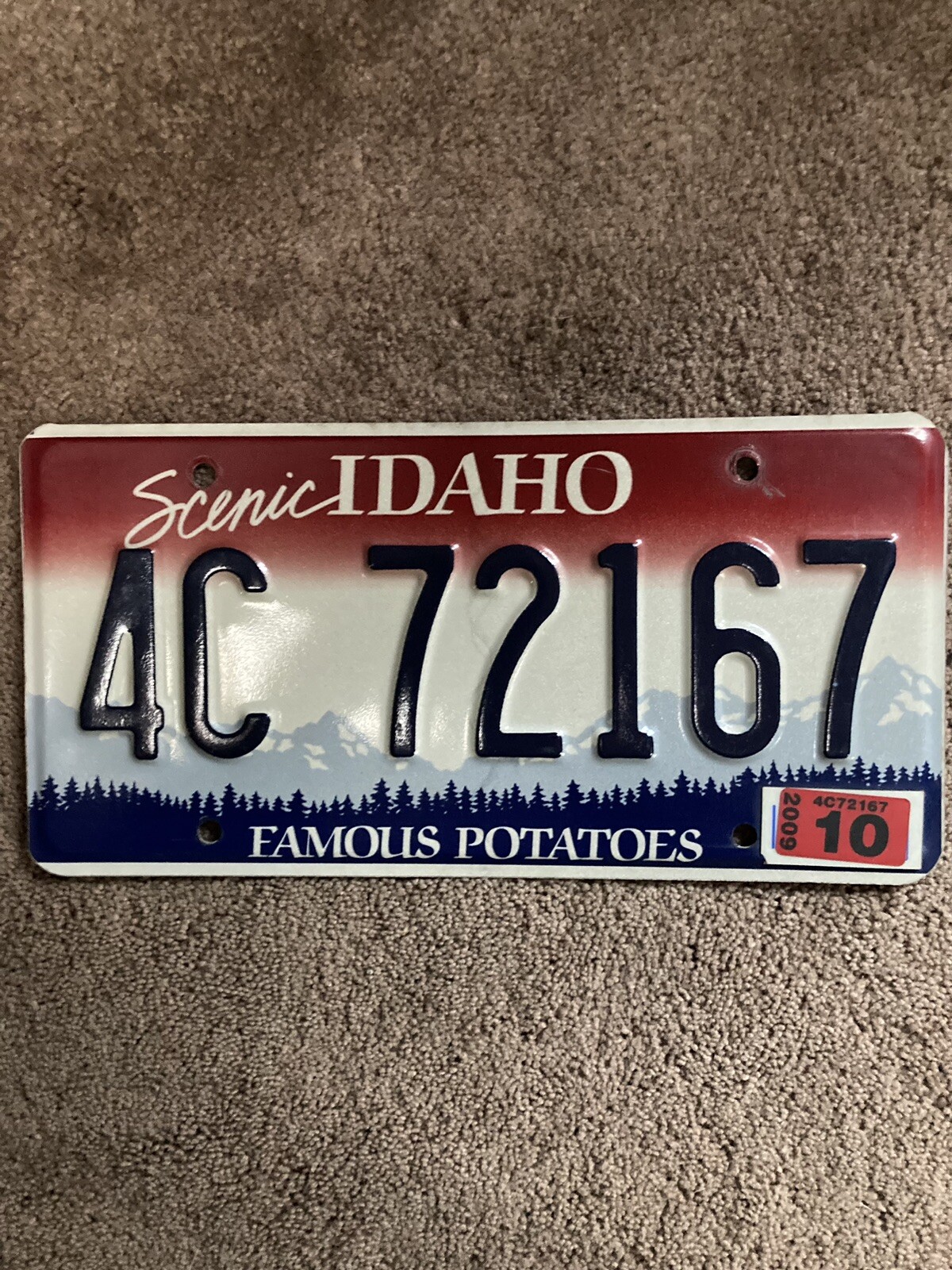 2009 Idaho License Plate - 4C 72167 - Nice