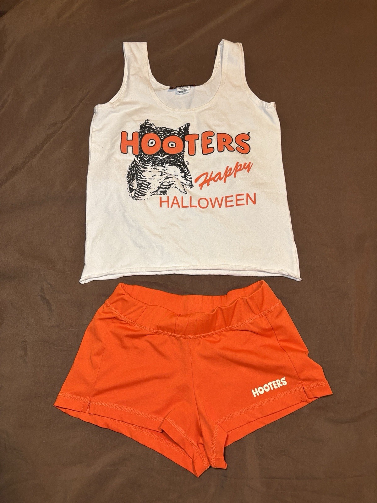 Vintage Hooters Girl Uniform MED Top & XS Shorts Halloween - Trick Or Treat