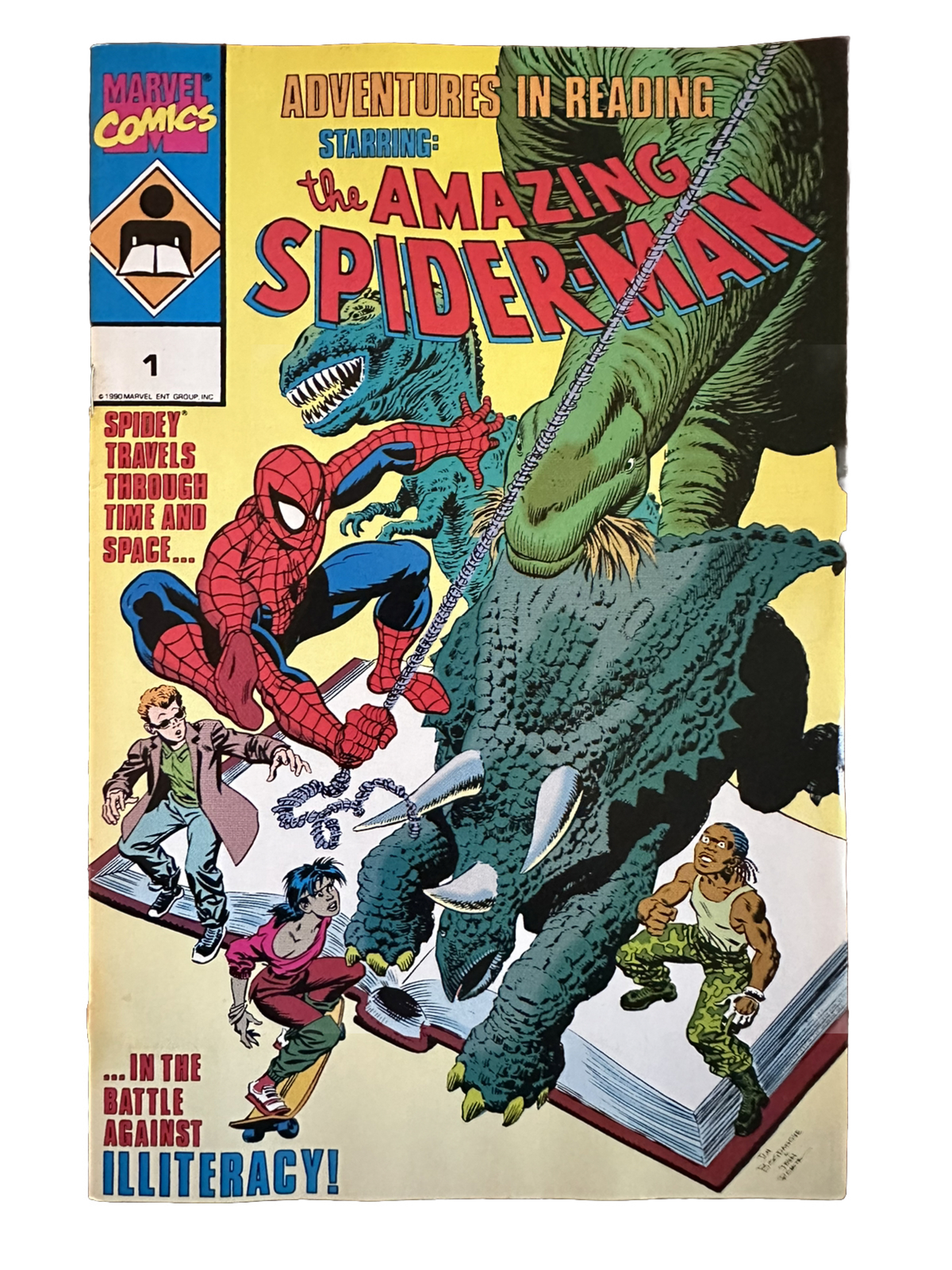 1990 Adventures In Reading Starring Amazing Spider-Man Comic Book #1 MINT COND